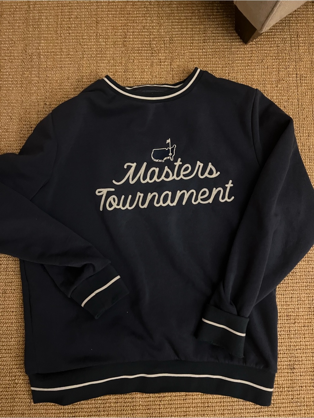 Masters Navy Crewneck Sweatshirt with White Script